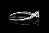 Edwardian 0.45 Carat Diamond Filigree Solitaire Ring in Platinum