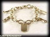 GUCCI BRACELET WITH PENDANTS IN 925 SILVER