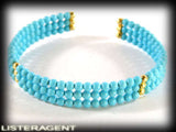 BRACELET IN 18KT YELLOW GOLD AND DOUGH OF TURQUOISE