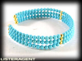 BRACELET IN 18KT YELLOW GOLD AND DOUGH OF TURQUOISE