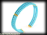 BRACELET IN 18KT YELLOW GOLD AND DOUGH OF TURQUOISE