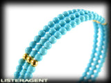 BRACELET IN 18KT YELLOW GOLD AND DOUGH OF TURQUOISE