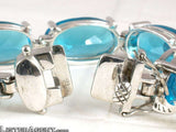 BRACELET IN 925 SILVER AND LIGHT BLUE TOPAZES