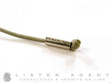 GIODORO BRACELET LETTER C IN 925 SILVER AND ZIRCONS WITH ONYX AND GREY THREAD