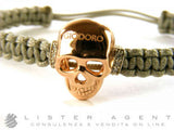 GIODORO BRACELET SHAKABRÃ  12 TESCHIO IN ROSE GOLDPLATED 925 SILVER AND ZIRCONS