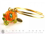 CREART BANGLE CARROZZA OF ZUCCA IN YELLOW GOLDPLATED METAL AND ENAMEL