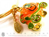 CREART BANGLE CARROZZA OF ZUCCA IN YELLOW GOLDPLATED METAL AND ENAMEL