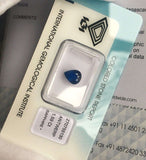 NATURAL 1.59ct Deep Blue Sapphire IGI CERTIFIED Pear Teardrop Cut Gem