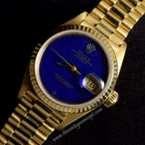 Rolex Lady Datejust 18K YG Lapis Dial 69178