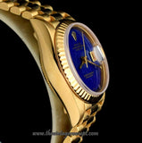 Rolex Lady Datejust 18K YG Lapis Dial 69178