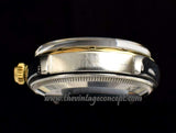 Rolex Oyster Perpetual Two-Tones Black Gilt Dial 6566