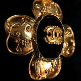 Chanel Logo Clover Pendant Necklace