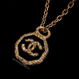 Chanel Logo Octagon Pendant Necklace