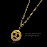 Chanel Big Logo w/ twisted circle Long necklace