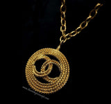 Chanel Big Logo w/ twisted circle Long necklace