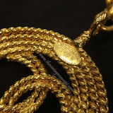 Chanel Big Logo w/ twisted circle Long necklace