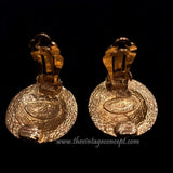 Chanel Logo Round Shaped Clips Earrings