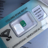 NATURAL Loose Zambian Emerald 1.20ct Green IGI CERTIFIED Blister RARE Gem