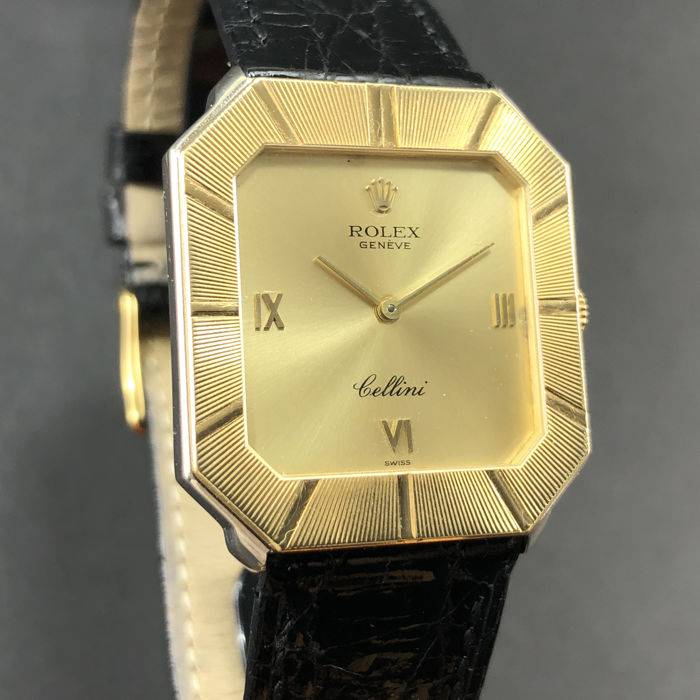 ROLEX Cellini 時計 Rolex - Cellini Octagon White/Yellow Gold 18k - Ref.4150