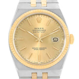 Rolex Oysterquartz Datejust Steel 18K Yellow Gold Mens Watch 17013