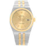 Rolex Oysterquartz Datejust Steel 18K Yellow Gold Mens Watch 17013