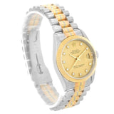 Rolex Datejust President Tridor 18k Gold Diamond Midsize Watch 68279
