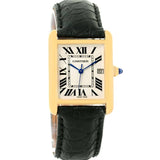 Cartier Tank Louis 18k Yellow Gold Black Strap Quartz Watch W1529756