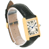 Cartier Tank Louis 18k Yellow Gold Black Strap Quartz Watch W1529756