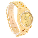 Rolex President Day Date Mens 18k Yellow Gold Diamond Watch 18238