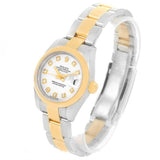 Rolex Datejust Steel 18K Yellow Gold Diamond Ladies Watch 179163
