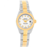 Rolex Datejust Steel 18K Yellow Gold Diamond Ladies Watch 179163