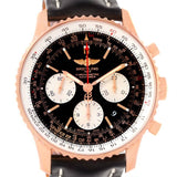 Breitling Navitimer 01 18K Rose Gold Black Dial Watch RB0120