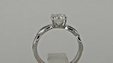 1.05 ct round diamond ring made of 18 kt white gold - size 5,5
