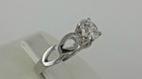 1.05 ct round diamond ring made of 18 kt white gold - size 5,5