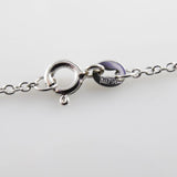 18 kt white gold necklace with 0.64 ct diamond and a fresh water pearl of 14 mm, length 44 cm