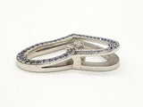 Van Der Bauwede – Heart Pendant - 925 silver – Sapphires 0,24 ct – Diamonds 0,03 ct – 2,1 cm x 3 cm