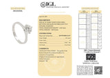 IGL 1.33 ct VVS2 round solitaire diamond ring in 14 kt gold - size 6