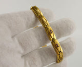 Bracelet of 18 kt yellow gold - 6 rubies, early 20th century