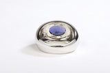 Cocktail ring - 18 kt white gold - Iolite weighing 1.50 ct - Size: 53.