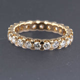 14 kt rose gold full eternity ring set with brilliant cut diamonds, approx. 1.60 carat in total