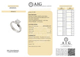 AIG 2.01 ctround diamond ring 18 kt gold - size 8