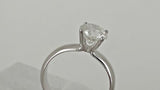 AIG 2.01 ctround diamond ring 18 kt gold - size 8