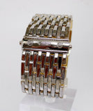 Chimento - 18 kt large, white - yellow gold reversible bracelet, set with 2 diamonds