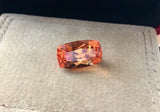 10.50CT FLAWLESS IMPERIAL TOPAZ COLOR 100% NATURAL ORANGE LOOSE CUSHION GEMSTONE