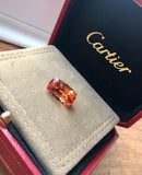 10.50CT FLAWLESS IMPERIAL TOPAZ COLOR 100% NATURAL ORANGE LOOSE CUSHION GEMSTONE