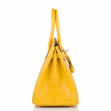 Hermes Jaune Ambre Matte Alligator Birkin 30cm Gold Hardware
