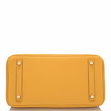 Hermes Jaune Ambre (Amber) Togo Birkin 30cm Gold Hardware