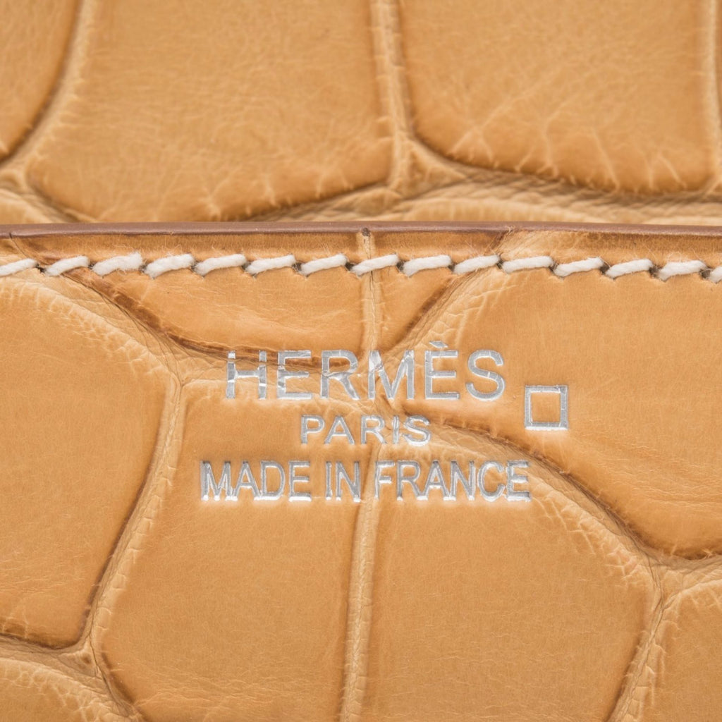 Hermes Mais Matte Alligator Birkin 35cm Palladium Hardware (Preloved - Mint)
