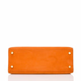 Hermes Orange H Doblis Sellier Kelly 25cm Gold Hardware (Preloved - Excellent)