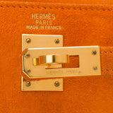 Hermes Orange H Doblis Sellier Kelly 25cm Gold Hardware (Preloved - Excellent)